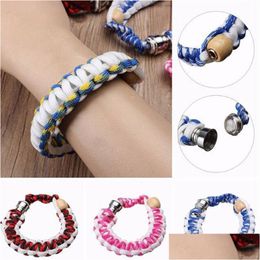 Smoking Pipes 5 Colours Creative Metal Bracelet Pipe 230Mm Male And Female Portable Den Philtre Household Accessories Drop Delivery Ho Dhxfg