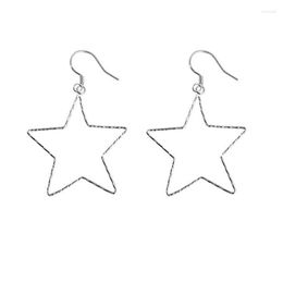 Dangle Earrings Hollow Star 925 Sterling Silver Vintage Eardrops Ear Rings Fashion 2023 Trend Jewellery For Women Gift Female