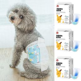 Dog Apparel 6/8/10/12pcs Cotton Pet Diaper Disposable Male Wraps Pants For Dogs All Absorption Sanitary PantsDog