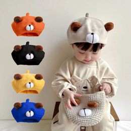 Caps Hats Children's autumn fashion outdoor model street baby hat pumpkin knitting beret G220522