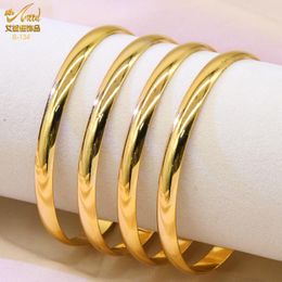 Bangles ANIID Dubai Plated Gold Bracelet Party Gifts Indian Women Luxury Copper Bangles Nigerian Bride Wedding Indian Jewelry Bangles