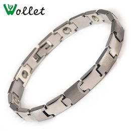 Bracelets Wollet Jewerly 99.999% Solid Germanium 316L Stainless Steel Tungsten Bracelet For Women Rose Gold Silver Mentallic Colour