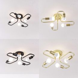 Chandeliers Creative 4 Heads Led Chandelier Hanging Lighting With E27 Bulb Replace Dining Living Room Bedroom Hanglight