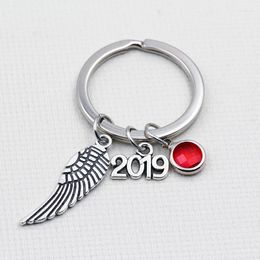 Keychains Lucky Wings Pendant/Birthstone Keychain/Car Key Chain Ring/Sister Gift/Women Fashion Jewellery