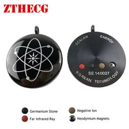 Necklaces Titanium Steel Japanese Necklace Sun Flower Quantum Pendant Radiation Protection Energy Ions Health Jewellery Men's Necklaces