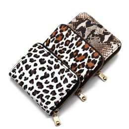 Storage Bags Leopard Print Change Bag Capacity Pu Leather Zero Wallet Large Drop Delivery Home Garden Housekee Organisation Dh4Hc