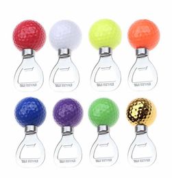 Golf Ball Shaped Beer Bottle Opener Stainless Steel Corkscrew Openers Home Bar Kitchen Accessories Souvenir 8 Colours