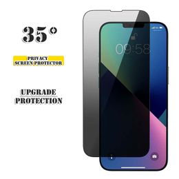 35 angle Anti Peek Screen Protector for iPhone 14 13 12 mini 11 PRO MAX XR XS SE 6 7 8 Plus Antispy full cover Tempered Glass Privacy Protective Film