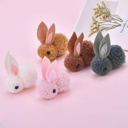 Hair Clips 15pcs 51 66MM 3D Handmade Wool Felt Kawaii Animal Doll Craft Fit Girls Jewellery Headband Headwear Bow Patch