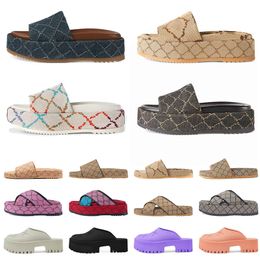 men women summer Slippers Famous Luxury Designer Printed Dark Grey Slide Flats Thick Bottom Bathroom striped casual shoes for comfort leather Beach sandals leathe