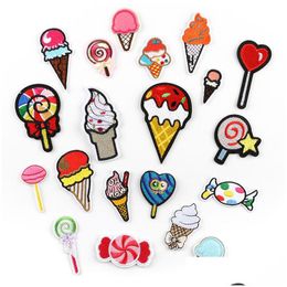 Sewing Notions Tools Ice Cream Lollipopes Mixed Iron On Embroidered Appliques Sew Diy Clothing Craft Decoration Accessories Drop D Dh6Ts