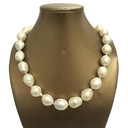 Necklaces 100% NATURE FRESHWATER Baroque PEARL NECKLACEbig pearl NECKLACE