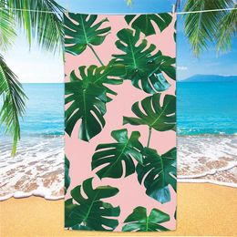 Tropical plants Beach Towel Outdoor Water Sports Swimming Bath Towel Quick-Drying Towel Microfiber Summer Cushion Sand Towel