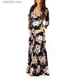 Maternity Dresses Maternity Clothes Dresses Pregnancy Skirt Women V-Neck Sexy Dress Pregnant Female Nursing Clothing for Photo Shoot T230523