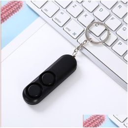 Keychains Lanyards 120Db Self Defense Keychain Pendant Outgoing Girls Personal Safty Alarm Led Antilost Device Drop Delivery Fashi Dhuel