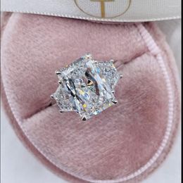 Cluster Rings IGI 14k White Gold 7.0CT FG Colour VS1 Radiant Cut HPHT CVD Lab Grown Diamond Jewellery Engagement Ring