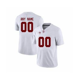 Custom Stanford jerseys customize men college white black red us flag fashion adult size american football wear stitched jersey