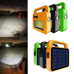 LED Flashlight with Speaker, floodlight Portable 240LED, 5 Lighting Modes, Solar Powered with USB Charging, Large Capacity Battery Light for Camping, Hiking 6000K