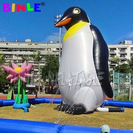 Oxford Cloth Joyful Big Inflatable Penguin inflatable animal mascot for kids At The Amusement Park