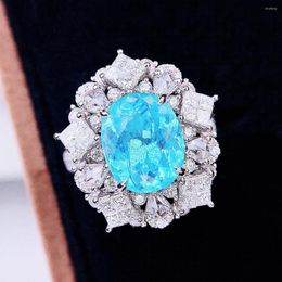 Cluster Rings AIGS HJY Pure 18K Gold Jewellery Real Paraiba Tourmaline Gemstones 3.53ct Diamonds Certificated Pendant Necklaces