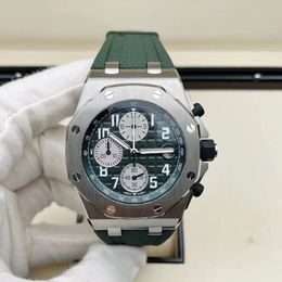 2023 Herren-Luxus-Ornamentuhr, hochwertige Sport-Chronologie-Code-Uhr, Avocadogrünes Zifferblatt, 42 mm automatisches mechanisches Uhrwerk, Datumsanzeige, Präzisionsstahl