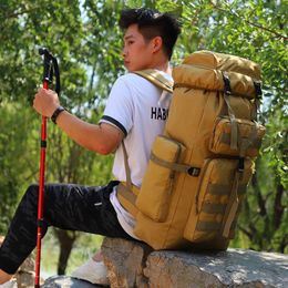 Outdoor Bags 75L Bag Large Capacity Unisex Mountaineering With Metal Bracket Waterproof Travel Trekking Camping Luggage Backpack