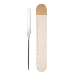Makeup Brushes Small Spatula Set Concealer Mixing Home Eye Shadow Foundation Palette Salon Easy Clean With Leather Sleeve Portable