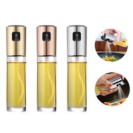 Other Kitchen Tools Glass Atomizing Olive Oil Spray Bottle Household 100Ml Barbecue Vinegar Bottles Dispenser Cooking Salad Bbq Tool Dhthb