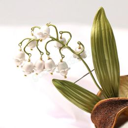 Lily Of The Valley Flower Corsage Brooch Pin Women's Wedding Banquet Bridesmaid Accessories Brooches Jewellery
