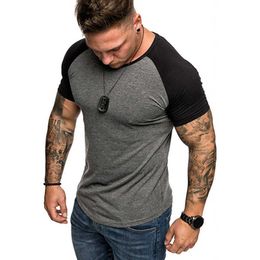 T Shirt Brand Summer Fashion Solid Colour Mens Short Sleeve Shirts Men High Quality Raglan T-shirt Hip Hop Top Tees Simple Style Blank