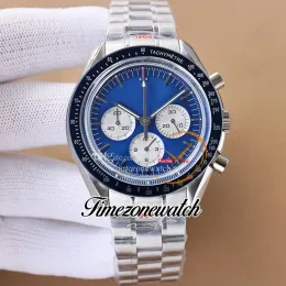 New 44mm 522.30.42.30.03.001 VK Quartz Chronograph Mens Watch Blue Dial White Subdial Stainless Steel Bracelet Stopwatch Gents Watches TWOM Timezonewatch E463a3