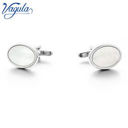 VAGULA Cufflinks Top Luxury Brand Bonito Gemelos Sea Shell Mother Pearl Men Cuff link Luxury gift Button 179