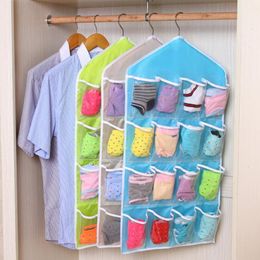 Storage Bags Pockets Foldable Wardrobe Hanging Socks Briefs Organizer Clothing Hanger Closet Shoes Underpants BagStorage