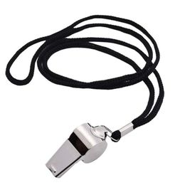 Party Favour Stainless Steel Whistle Outdoor Survival With Lanyard Competition Training Supplies Drop Delivery Home Garden Festive Eve Dhfeu