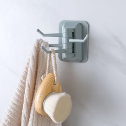 Hooks Four Branch Rotatable Seamless Adhesive Hook Strong Bearing Stick Kitchen Wall Hanger Bath Room Storage Towel Rack