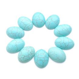 Loose Gemstones Turquoises Stone Flat Back Oval Cabochon 18X25X6Mm Cab No Drill Hole Jewellery Making U3238 Drop Delivery Dhbjv