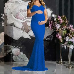 Maternity Dresses Maternity Dress For Photoshoot 2022 New Spring Elegant Lace Sleeveless Trailing Long Dresses For Pregnant Women Evening Clothes T230523