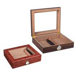 Cigar Accessories Exquisite Case Glass Display Box Creative Cigars Storage Boxes With Hygrometer Birthday Gift Drop Delivery Home Ga Dhsmw