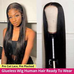 Straight Lace Front Wig Preplucked 13x6 HD Lace Frontal Human Hair Wigs Brazilian Straight 360 Full Lace Frontal Wig