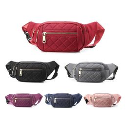 New waist bag mens multifunctional large capacity mobile phone bag women embroidered thread Waist Bag Messenger chest bag