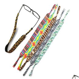 Party Favour Neoprene Glasses Rope Singlesided Printing Outdoor Swimming Ski Sports Lanyard Drop Delivery Home Garden Festive Supplies Dh1Ns