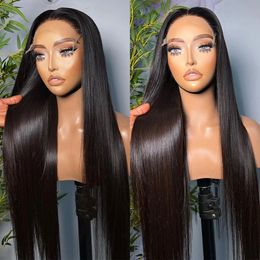 HD lace Closure Brazilian Remy Hair Wigs HD Transparent Lace Melt Skins Straight 13x4 Lace Front Human Hair Wig Pre Plucked