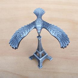 Decorative Figurines Objects & Creative Metal Balance Eagle Model Landmark Building Decoration Wrought Iron Toy Gift Crafts Perfect