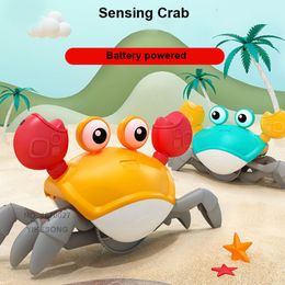 Electronic Pet Toys Crawling Induction Crab Octopus Automatically Avoid Obstacles Toys Electric Pet for Interactive Baby Boys Educational Toddlers 230523