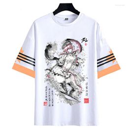 Men's T Shirts Anime Azur Lane Shirt Man's Women Clothes Individuality Ink Wash Painting T-shirt