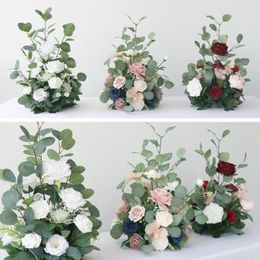 Decorative Flowers 50 CM Silk Artificial Wedding Guide Birthday El Table Catwalk Ground Flower Fake Decor Po Props
