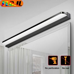 Wall Lamps Modern Bathroom Light Stainless Steel LED Mirror Light 7/9/12/14/16/20/24W Makeup Wall Lamp Vanity Lighting Fixtures Mirror Lamp G230523