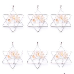 Pendant Necklaces Natural Light Citrine Gem Stone Tree Of Life Handmade Wire Colour Wrapped Star Pendants For Jewellery Marking N3809 D Dh8Ny