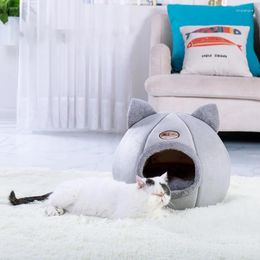 Cat Beds Foldable And Removable Warming Bed For Cats Little Dogs Deep Sleep Comfort In Winter Basket Indoor Pet Puppy Tent Mattress