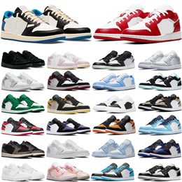 air jordan 1 Low basketball shoes OG White Shadow University Blue UNC Black Bred Toe Light Smoky Grey sneakers Eur 36-48
